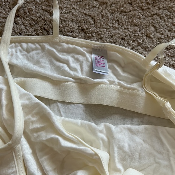 🌸NWOT SAKI cream color Tank Top Body Suit - ladi… - Picture 3 of 3